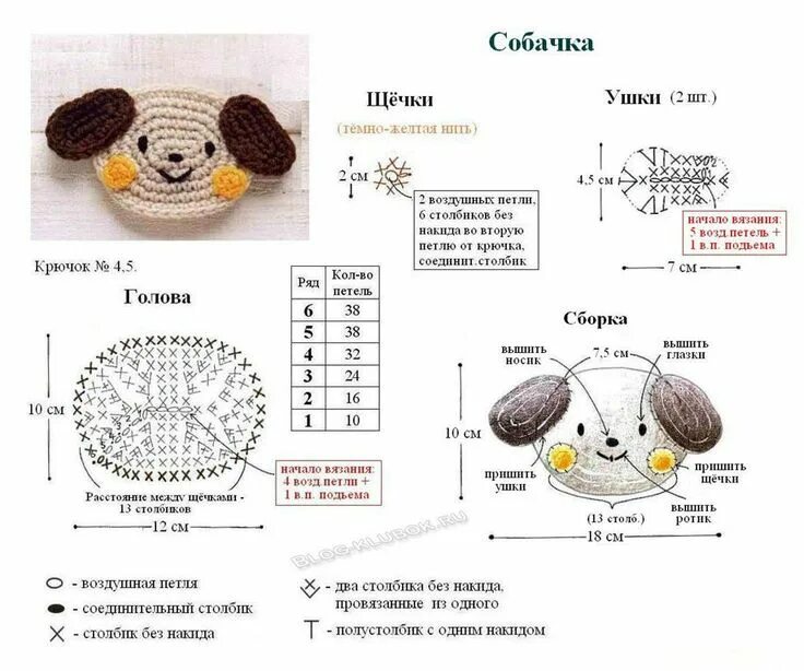 Плоские игрушки крючком схемы и описание Pin on вязание Crochet dog, Crochet bookmarks, Crochet applique