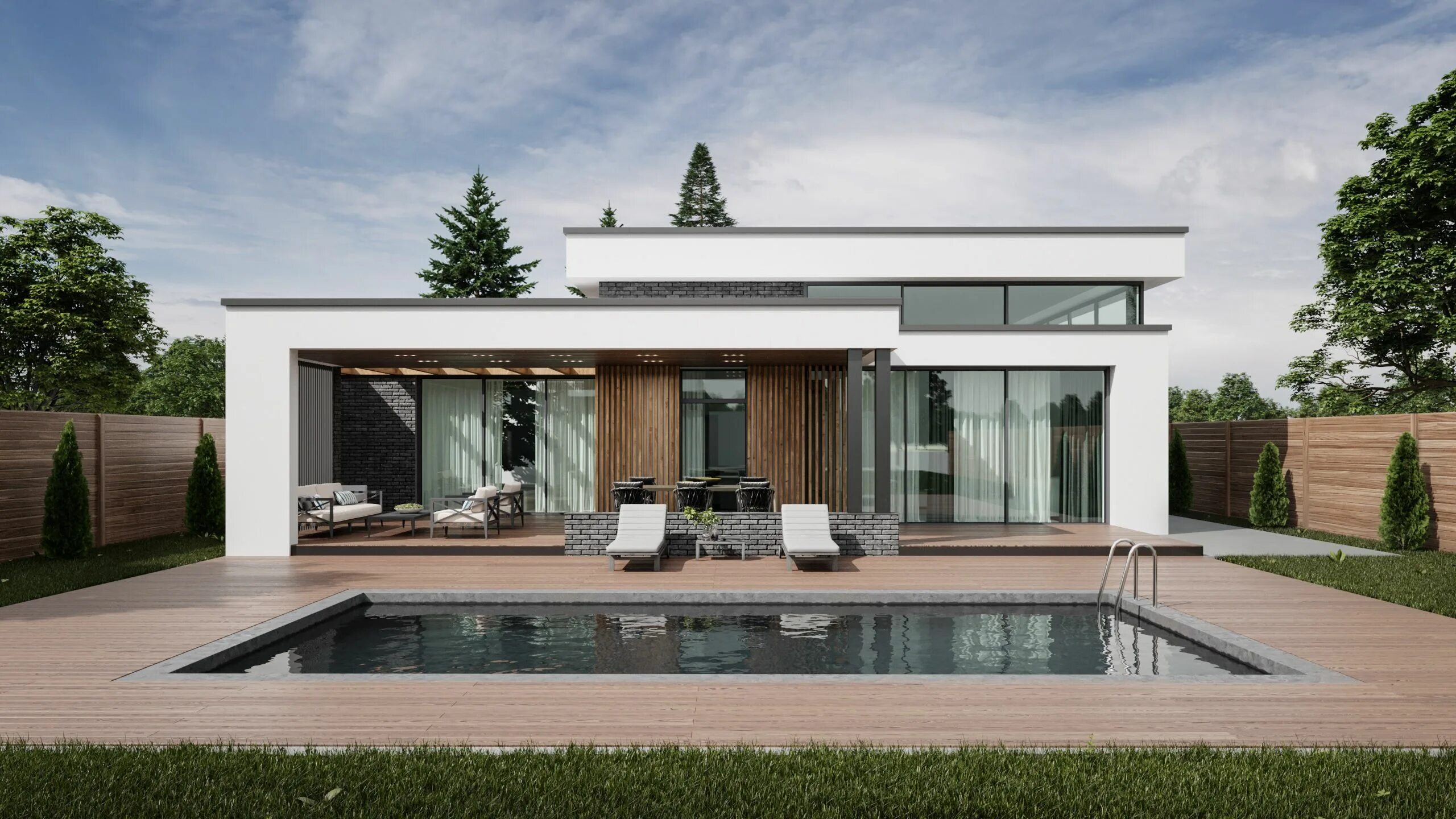 Плоские крыши частных домов фото MSH_RM_House Современный особняк, Домашняя мода, Современное бунгало