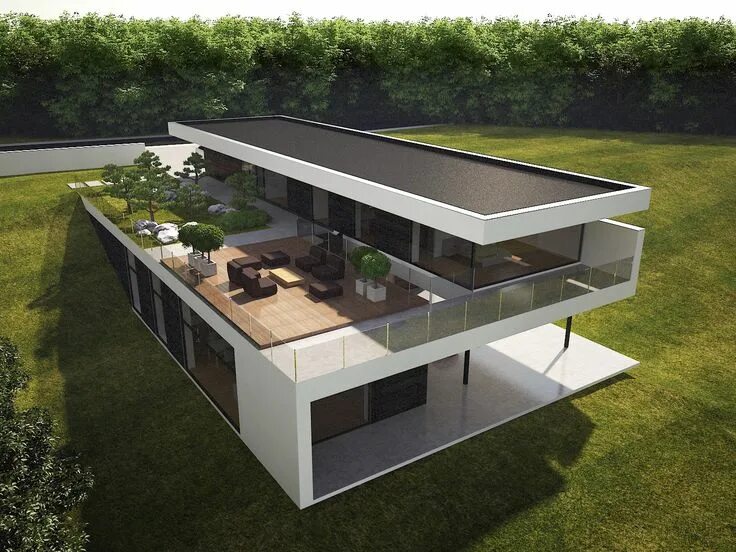 Плоские крыши частных домов фото NG architects - Timeline Photos Modern architecture house, Contemporary house de