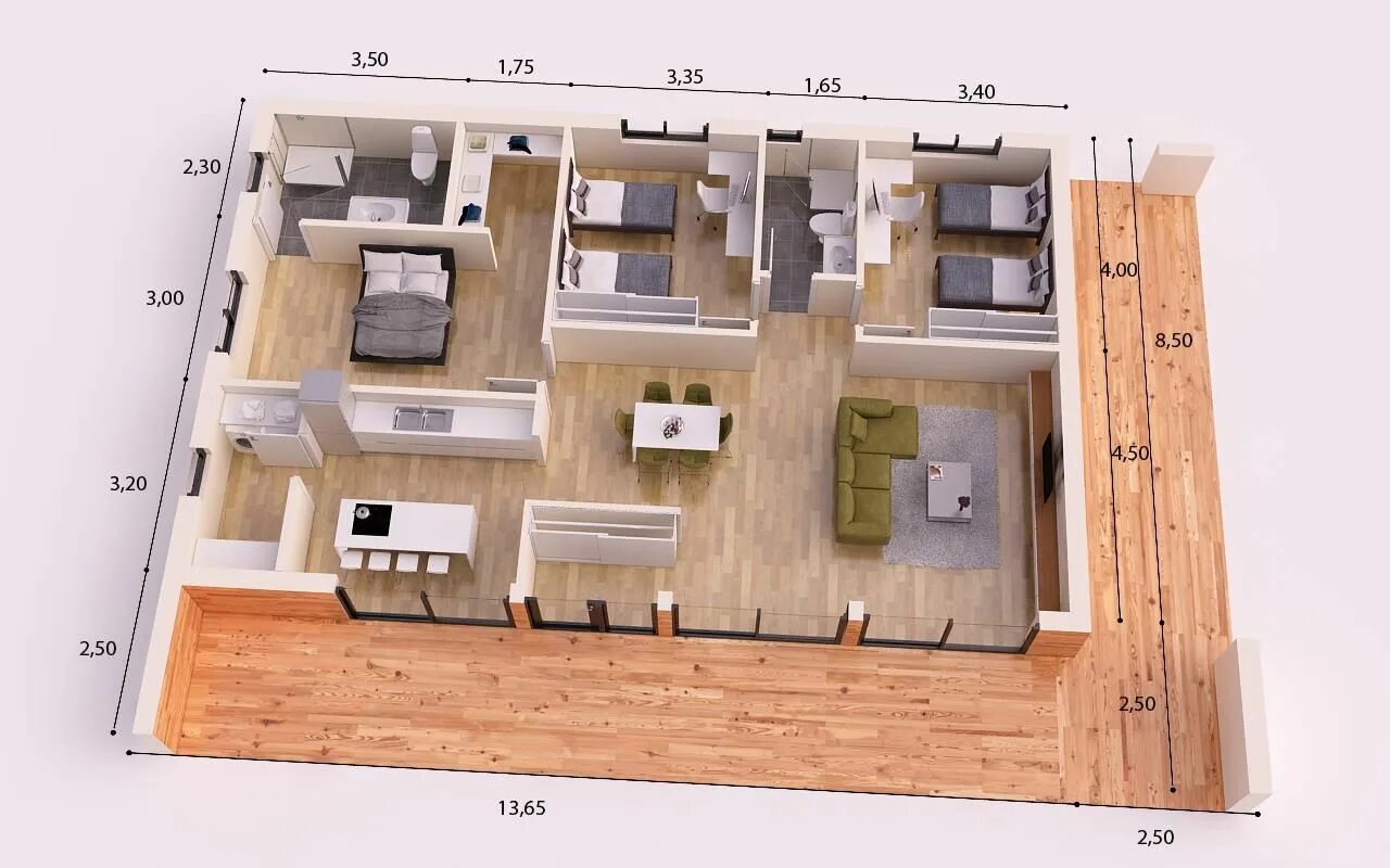 Плоский дом планировка VENECIA 175 M2 ENTRAMADO LIGERO - VENECIA 175 M2 Planta de moradia, Plantas de c