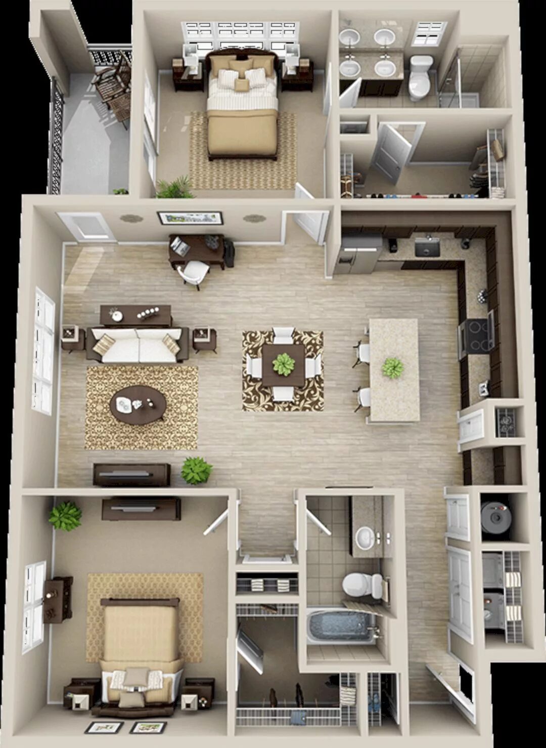 Плоский дом планировка Why Do We Need 3D House Plan before Starting the Project? Small house plans, Hou