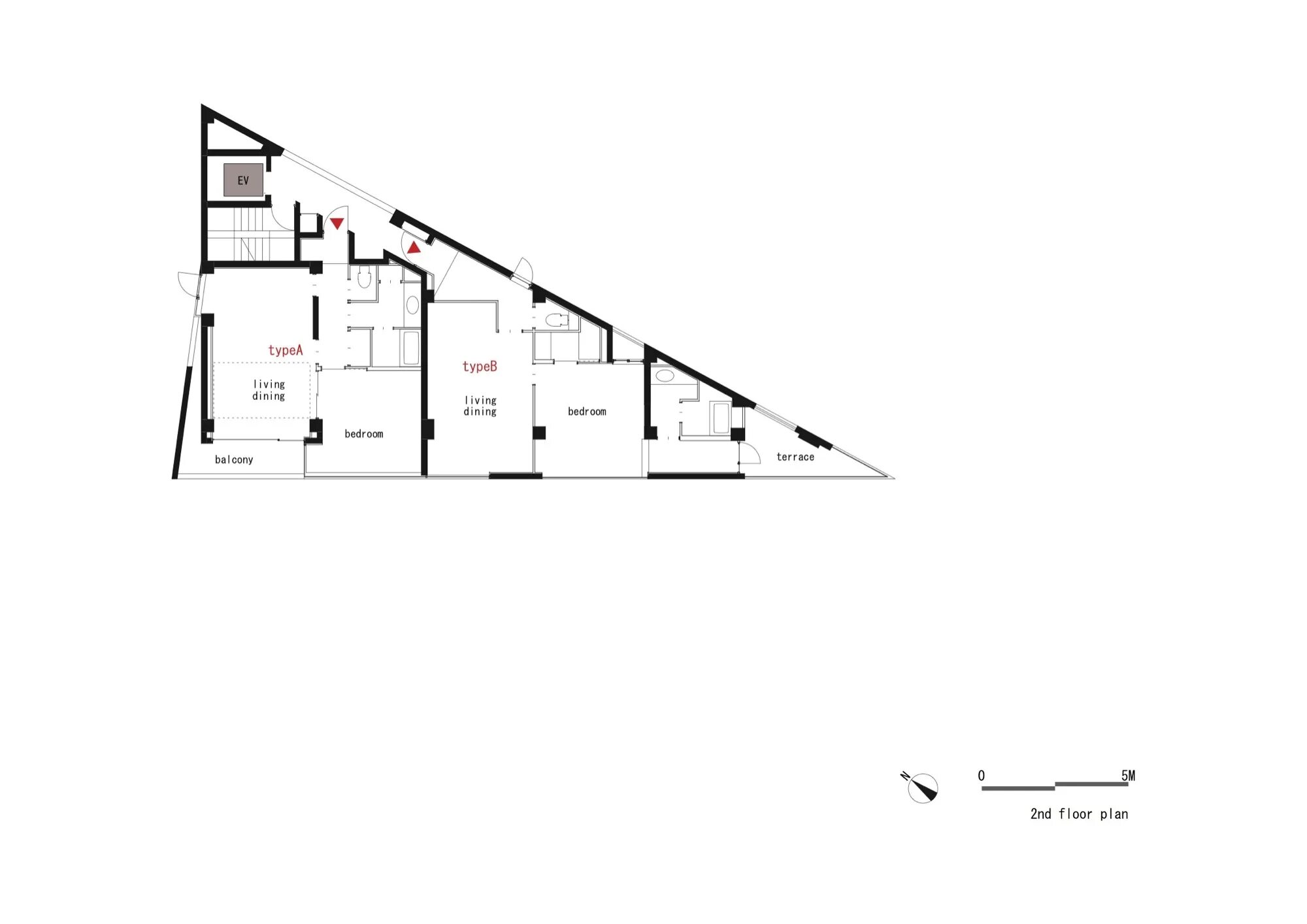 Плоский дом планировка Gallery of On the Corner / EASTERN Design Office - 19