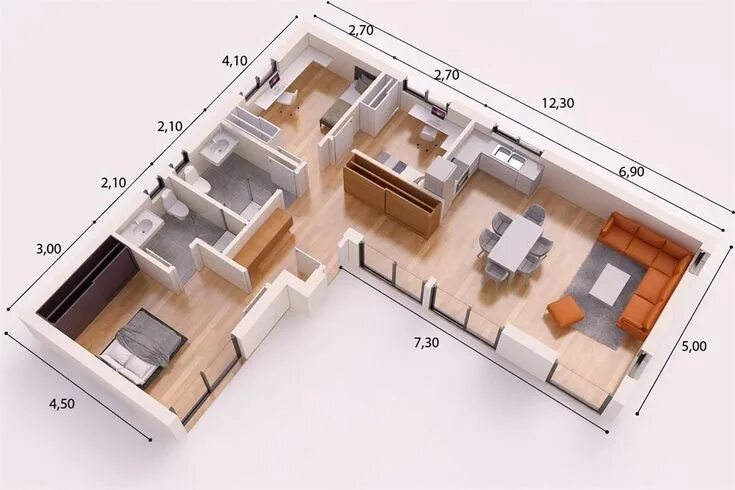 Плоский дом планировка Pin On Homes L shaped house plans, L shaped house, Container house plans