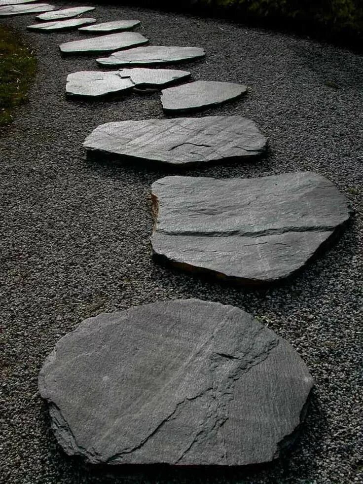 Плоский камень для ландшафтного дизайна Gartenweg aus Steine in nat&#252;rlicher Form und Optik Senderos de jardín, Jard