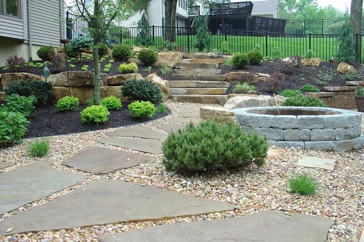 Плоский камень для ландшафтного дизайна 16 Simple But Beautiful Backyard Landscaping Design Ideas Large backyard landsca
