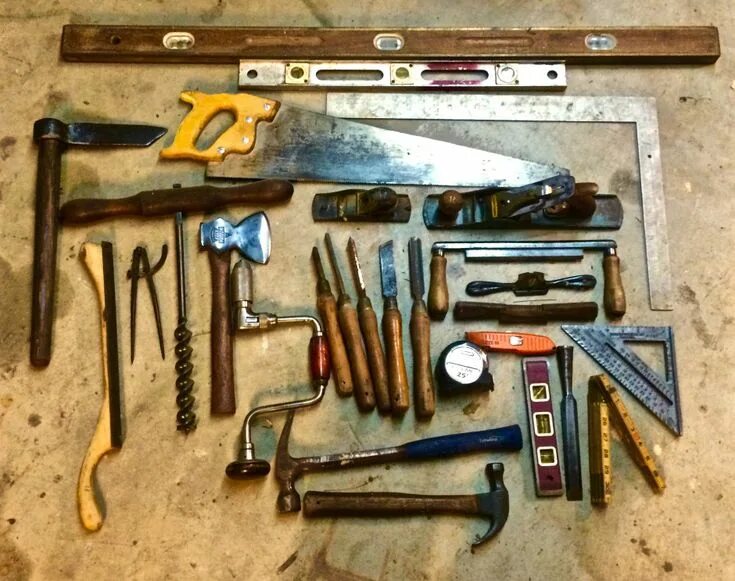 Плотницкие инструменты названия и фото A mix of modern and pioneer tools Shelters Used woodworking tools, Woodworking t