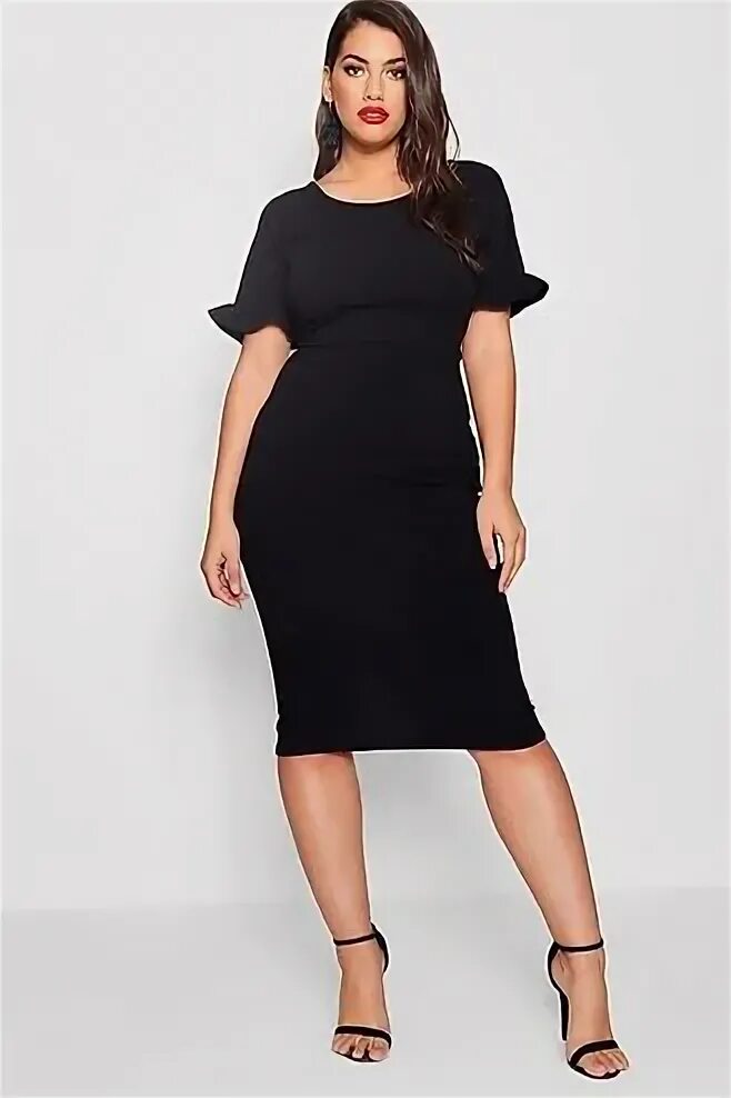 Плотные платья фото Plus Lace Panelled Cap Sleeve Skater Dress boohoo в 2020 г. Платья