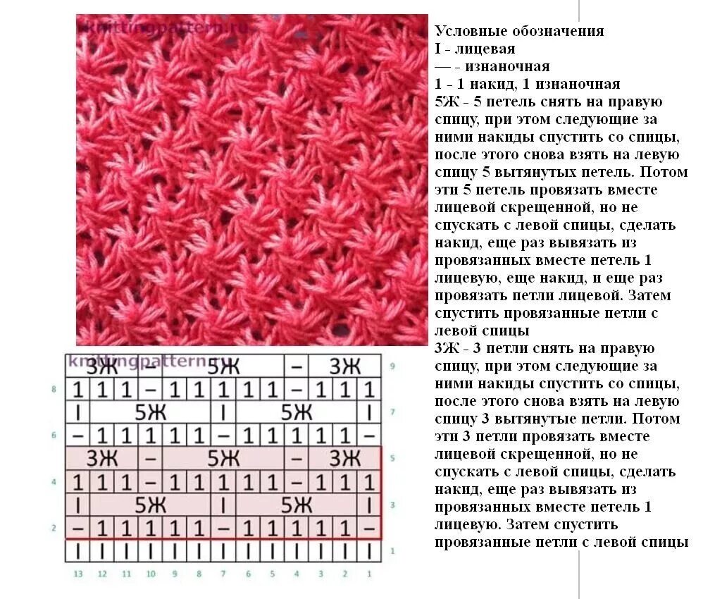 Плотные узоры спицами с описанием и схемами Самые красивые узоры на спицах 6 Рукоделие, Вязание, Узоры