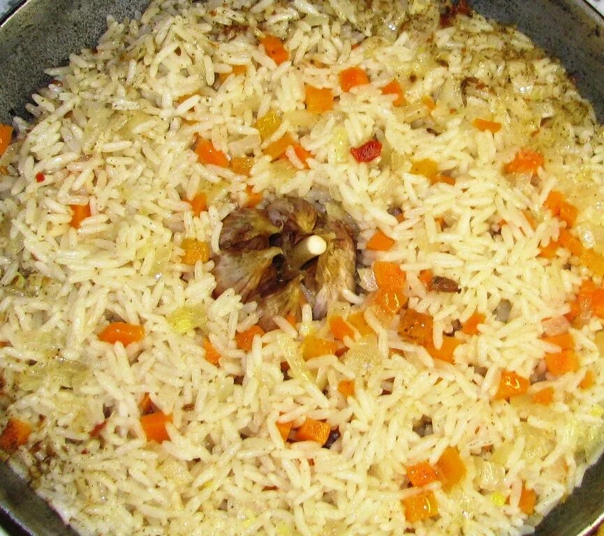 Плов без мясо рецепт с фото Рис с морковью и луком - пошаговый рецепт с фото на Повар.ру