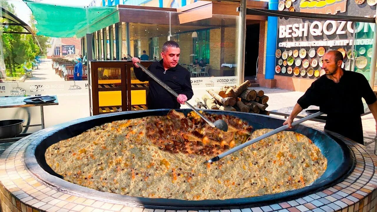 Плов city международная ул 12 фото Узбекистан готовлю многа плова в центре плова в Ташкенте Besh-Qozon - YouTube