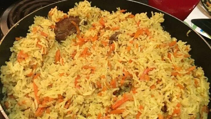 Плов дома на плите фото Uzbek Plov (Lamb and Rice Pilaf) Receta