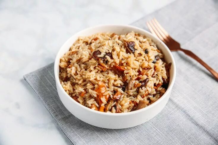 Плов из бурого риса фото Pressure Cooker Brown Rice Pilaf with Mushrooms Recipe Pressure cooker brown ric