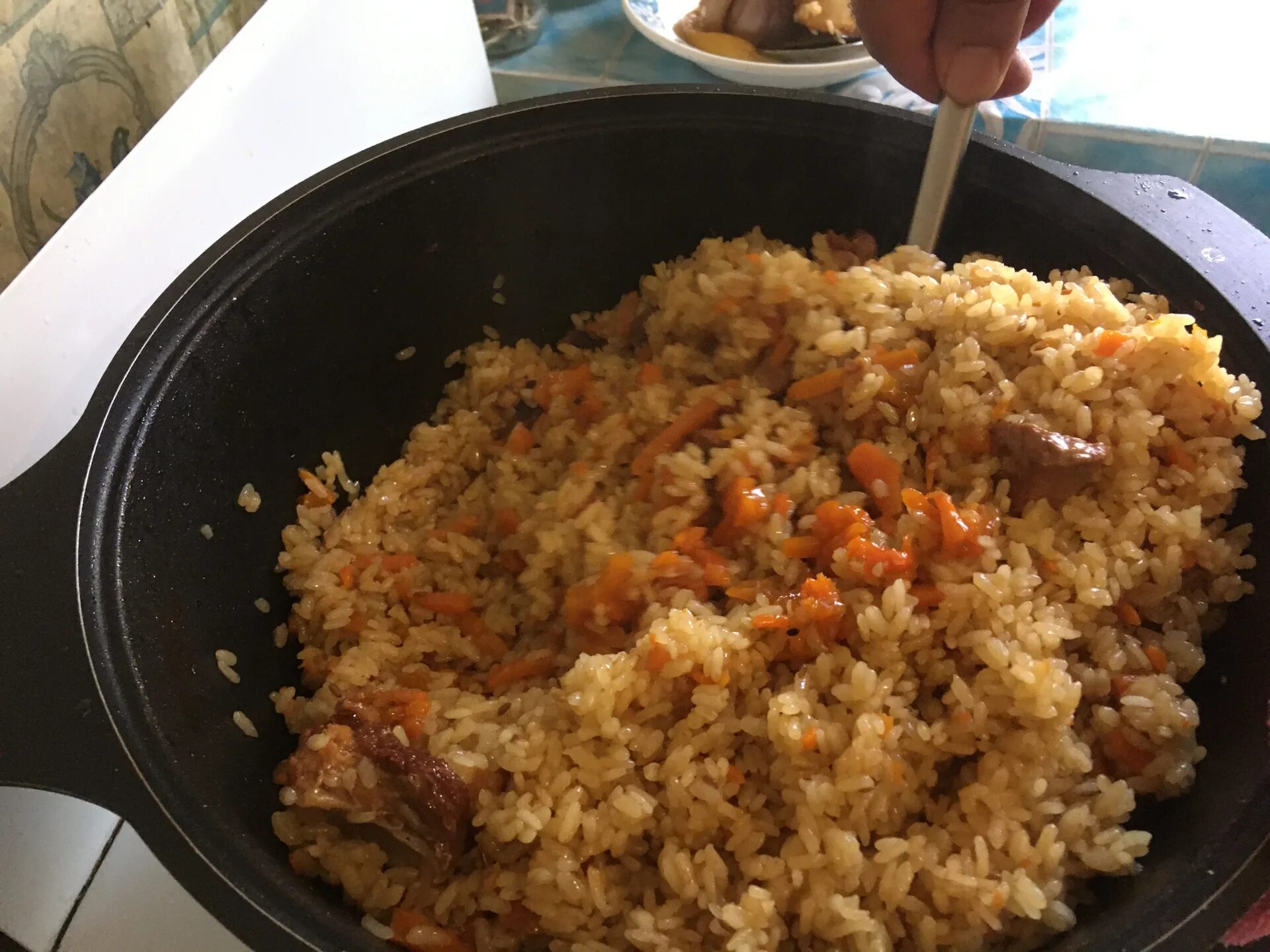 Плов на сковороде фото Рецепт N7: Плов с говядиной на курдюке и хлопковом масле. - DRIVE2