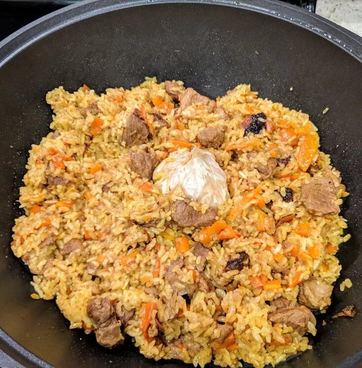 Плов на сковороде фото Homemade Slow roasted Lamb Plov (rice pilaf) Slow roast lamb, Food network recip