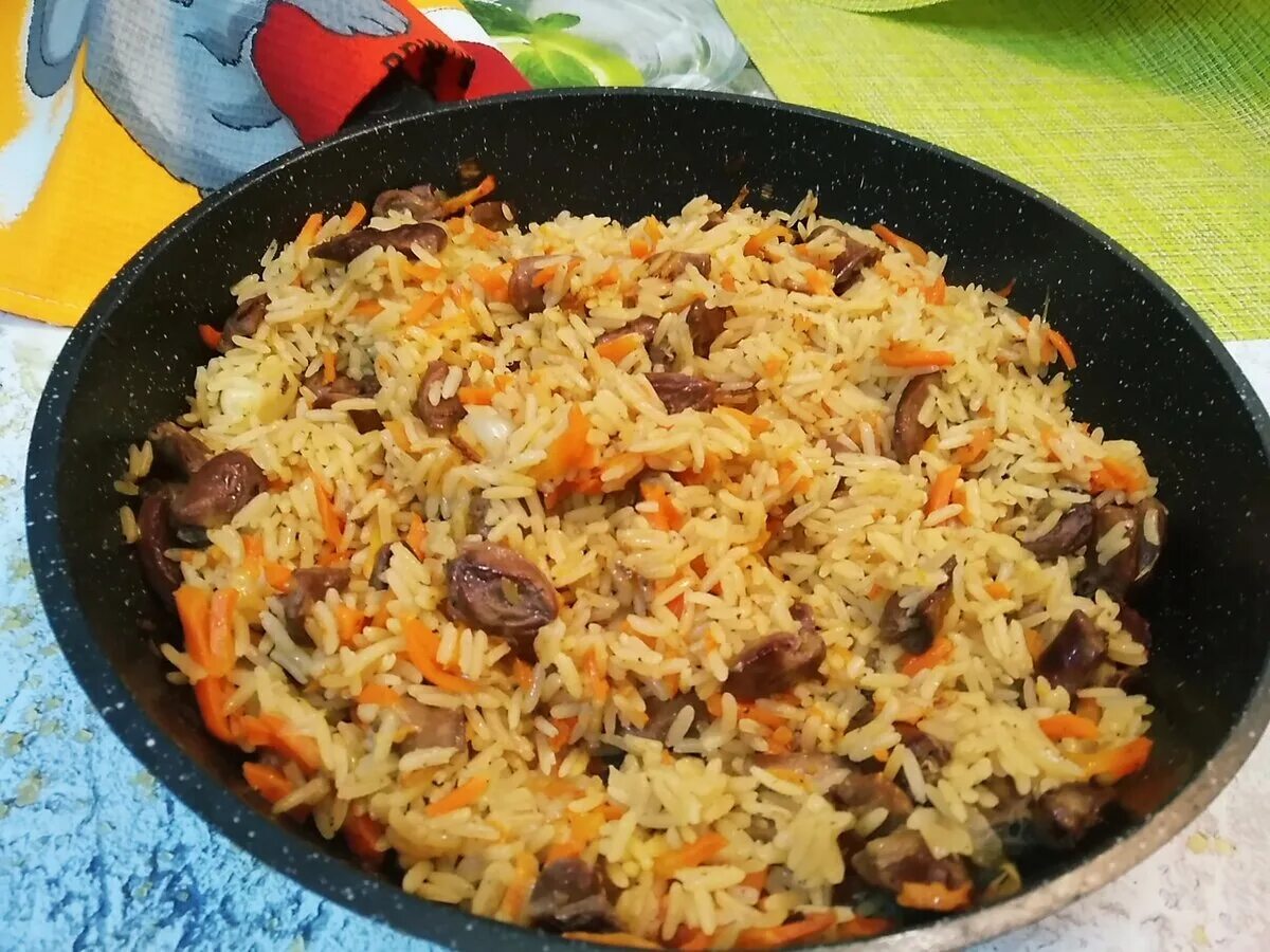 Плов рецепт приготовления фото Идеи Вкусного ужина! Плов с куриными сердечками! Простые рецепты Дзен