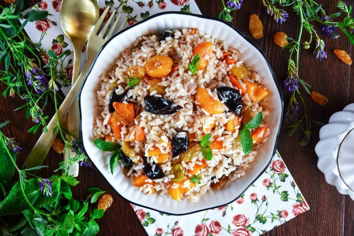 Плов с фруктами рецепт с фото пошагово Сладкий плов с изюмом и курагой и сухофруктами рецепт фото пошагово и видео - 10