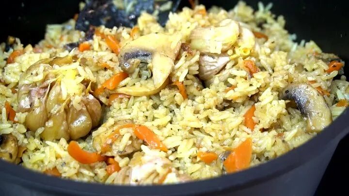 Плов с грибами фото Видео Мы ели и не вспомнили про мясо! Самые простые ингредиенты, а результат - о