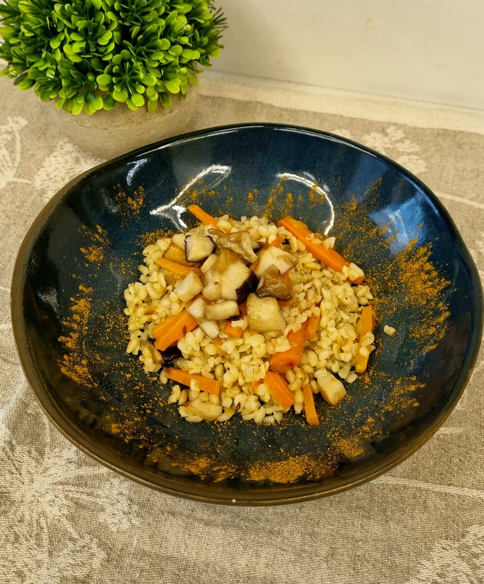 Плов с грибами фото Плов из булгура с белыми грибами Дома как в ресторане Дзен