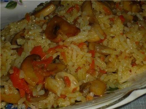 Плов с грибами рецепт фото пошагово Плов с грибами Рецепты