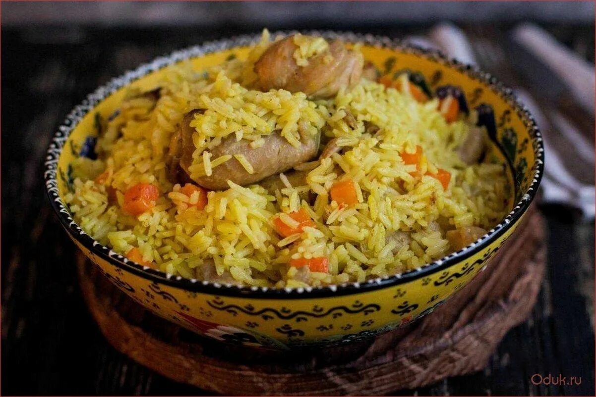 Плов с курицей пошаговый с фото Плов Тигр с Куриным Бедром с доставкой - Крым Ланч
