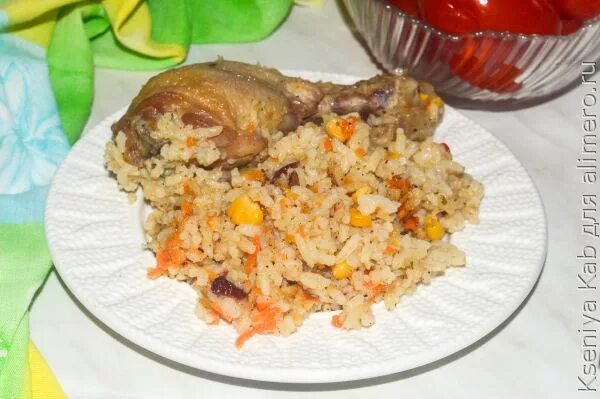 Плов с курицей рецепт с фото Плов с курицей, изюмом, клюквой и кукурузой, рецепты с фото