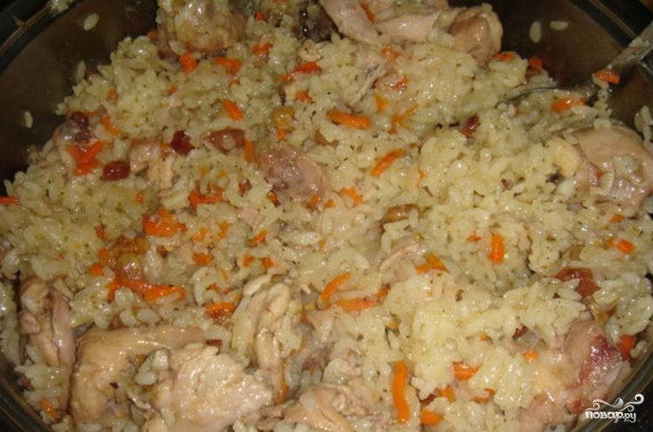 Плов с курицей рецепт с фото Плов с курицей и изюмом - пошаговый рецепт с фото на Повар.ру