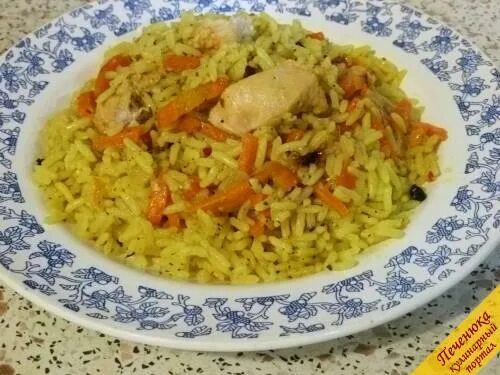 Плов с курицей в мультиварке фото Плов в мультиварке с курицей (пошаговый рецепт с фото) - Кулинарный портал Печен