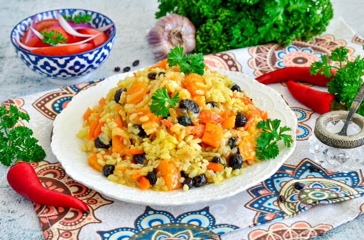 Плов с овощами рецепт с фото Узбекский плов на сковороде - 6 рецептов - 1000.menu