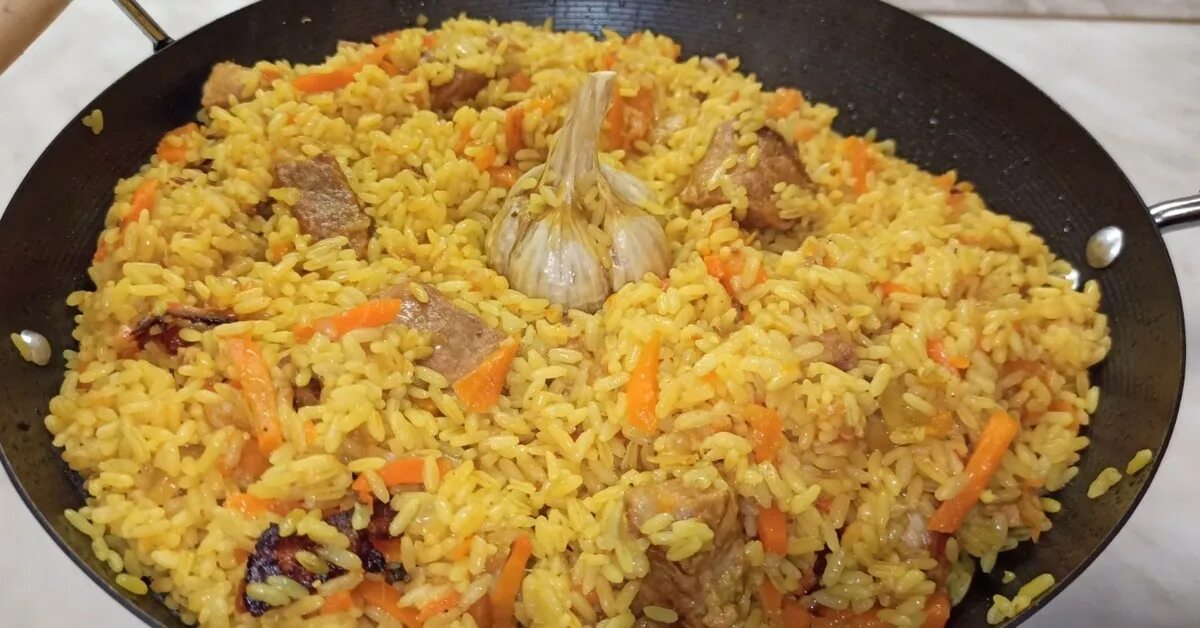 Плов со свининой рецепт с фото Рассыпчатый плов на сковороде Пикабу