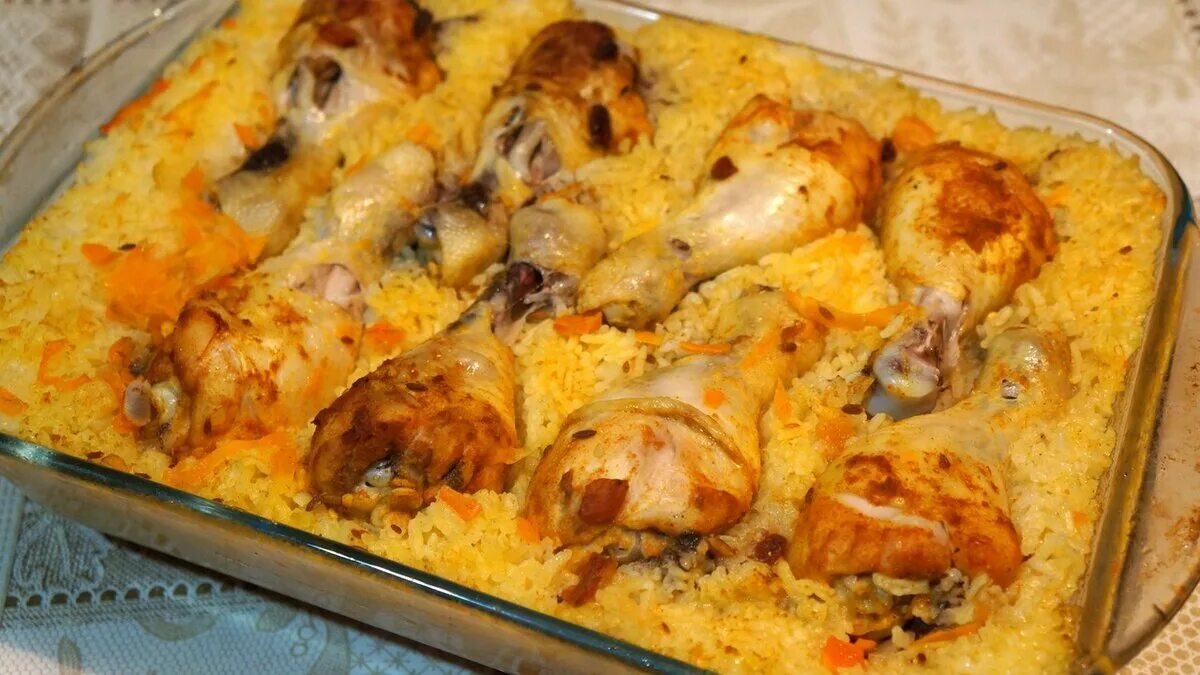 Плов в духовке с фото пошагово Плов из куриных голеней в духовке. Изи Повар Дзен