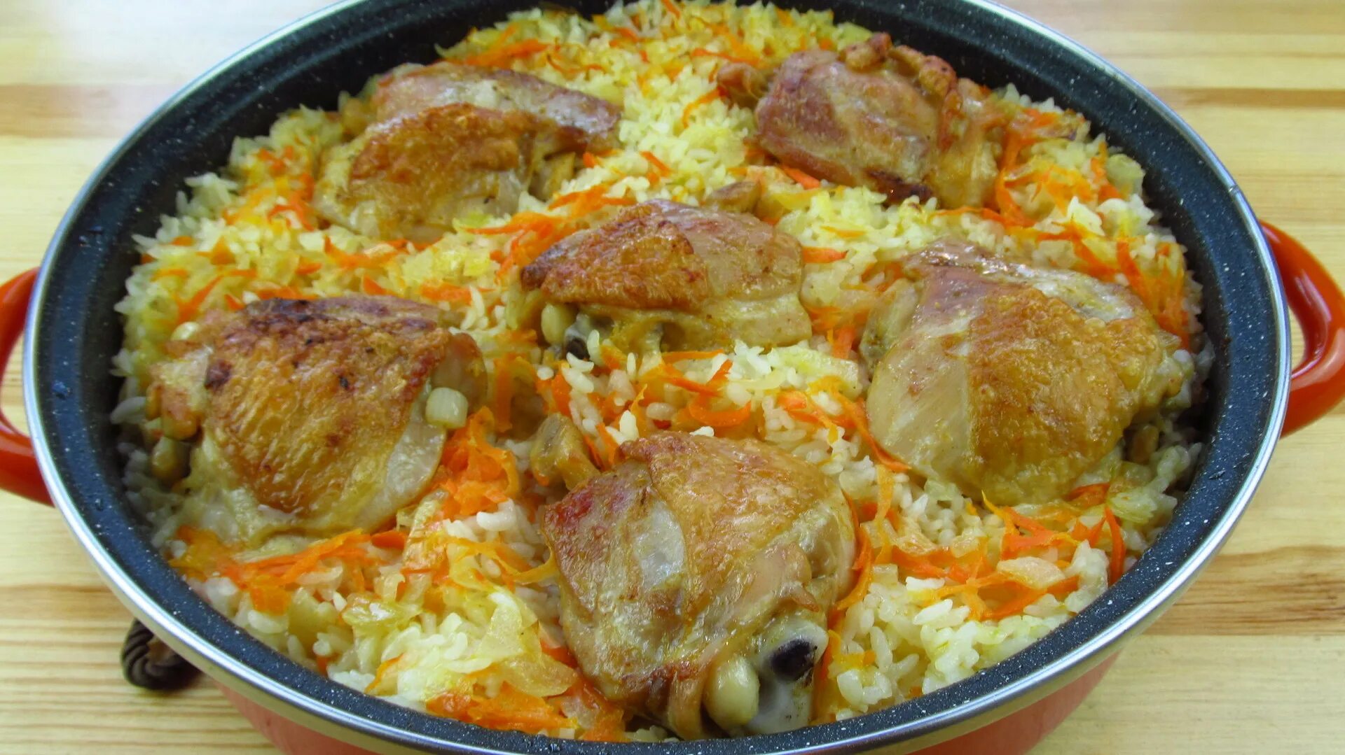 Плов в духовке с фото пошагово Рис с курицей в духовке - пошаговый рецепт с фото (23060 просмотров)