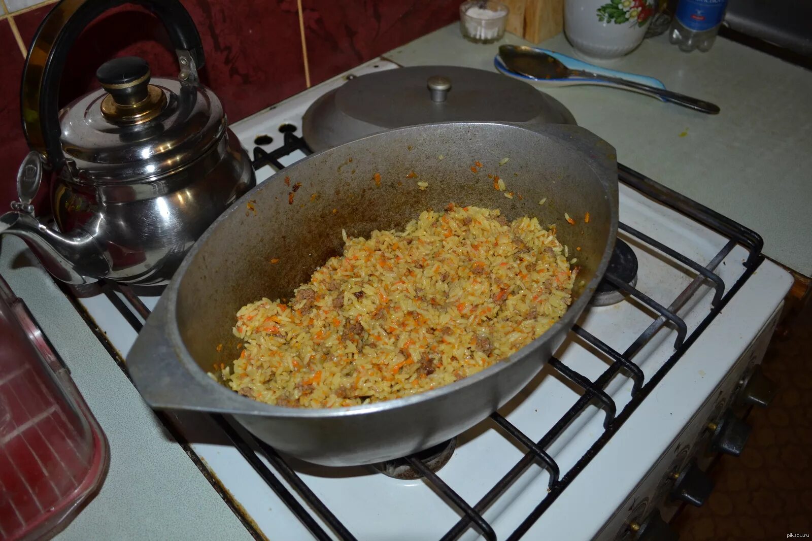 Плов в кастрюле фото Готовлюсь к студенческой жизни. Мой первый плов! Пикабу