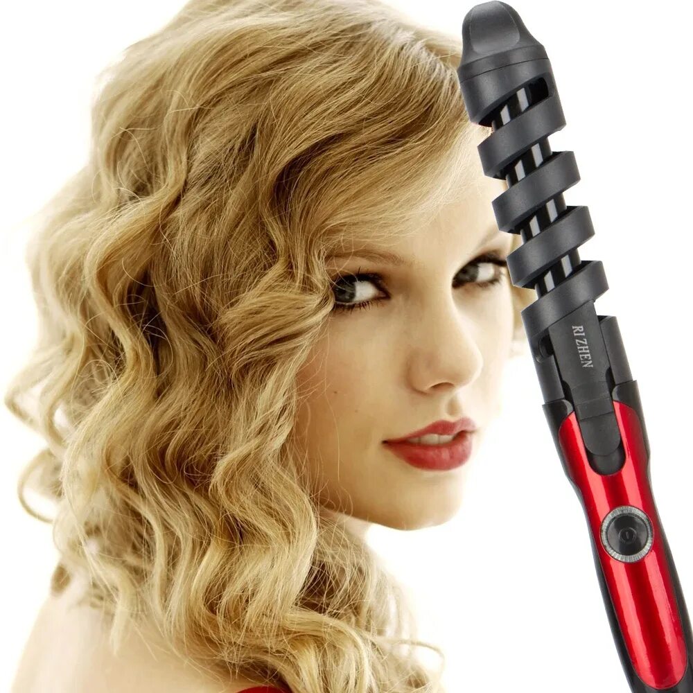 Плойка фото причесок 2019 New Ceramic Barrel Magic Spiral Curling Iron Electric Hair Curler Beauty Cu