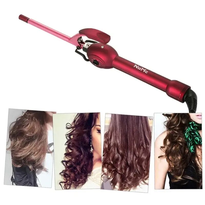 Плойка на средние волосы фото 2019 Professional LCD Hair Curling Iron Magic Electric Curler Roller Wand Cerami