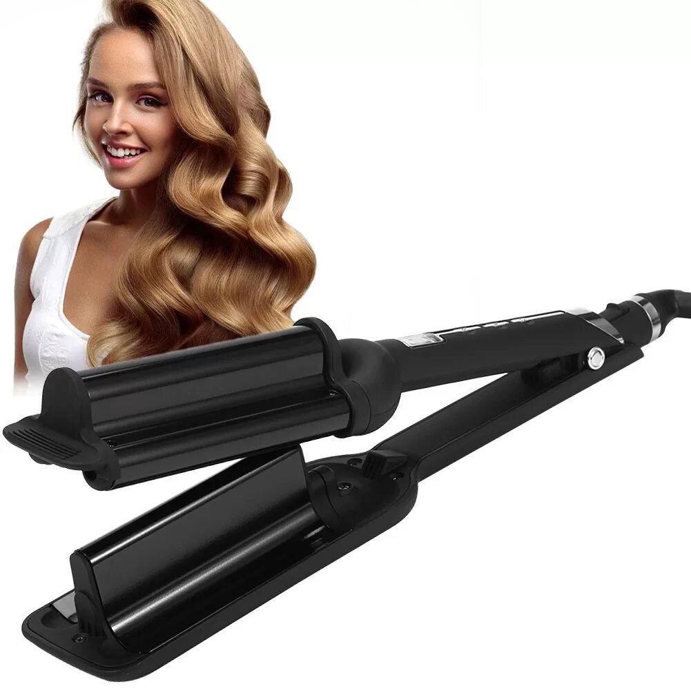 Плойка на средние волосы фото Crimper Hair Iron Deep Waver For Beachy Waves Hair Waver Styling Tool Curling Ir