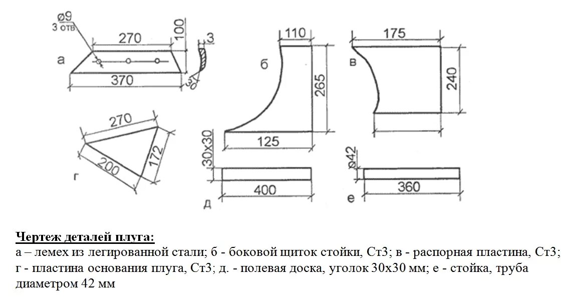 Плуг своими руками чертеж как сделать плуг для мотоблока своими руками, чертежи, описание, фото - Мотоблок