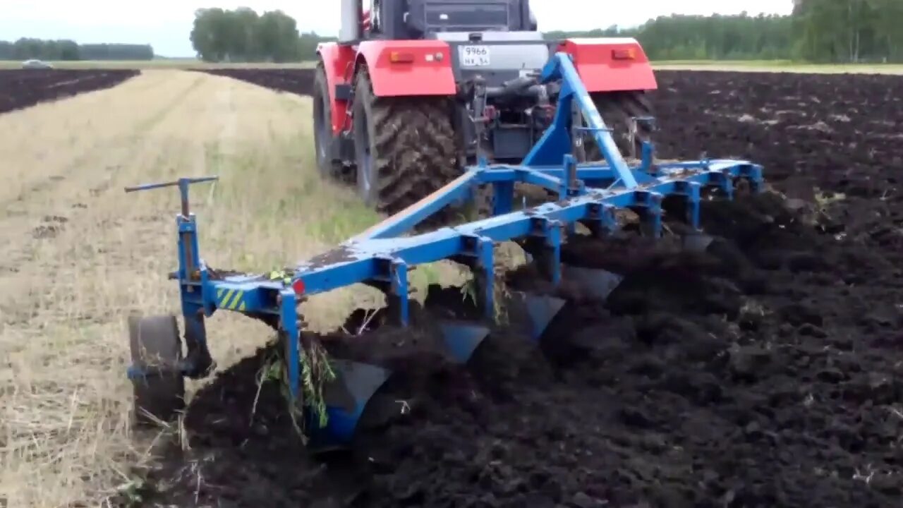 Плуг техника фото Плуг скоростной ПСКу-9 в работе - YouTube