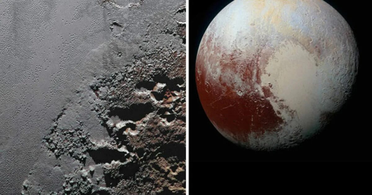 Плутон фото из космоса реальное Pluto 'cracking open' as ice volcanoes split the planet's surface - Daily Star