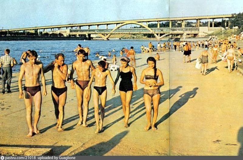 Пляж 80 годов фото Ленинские горы, пляж - Retro photos