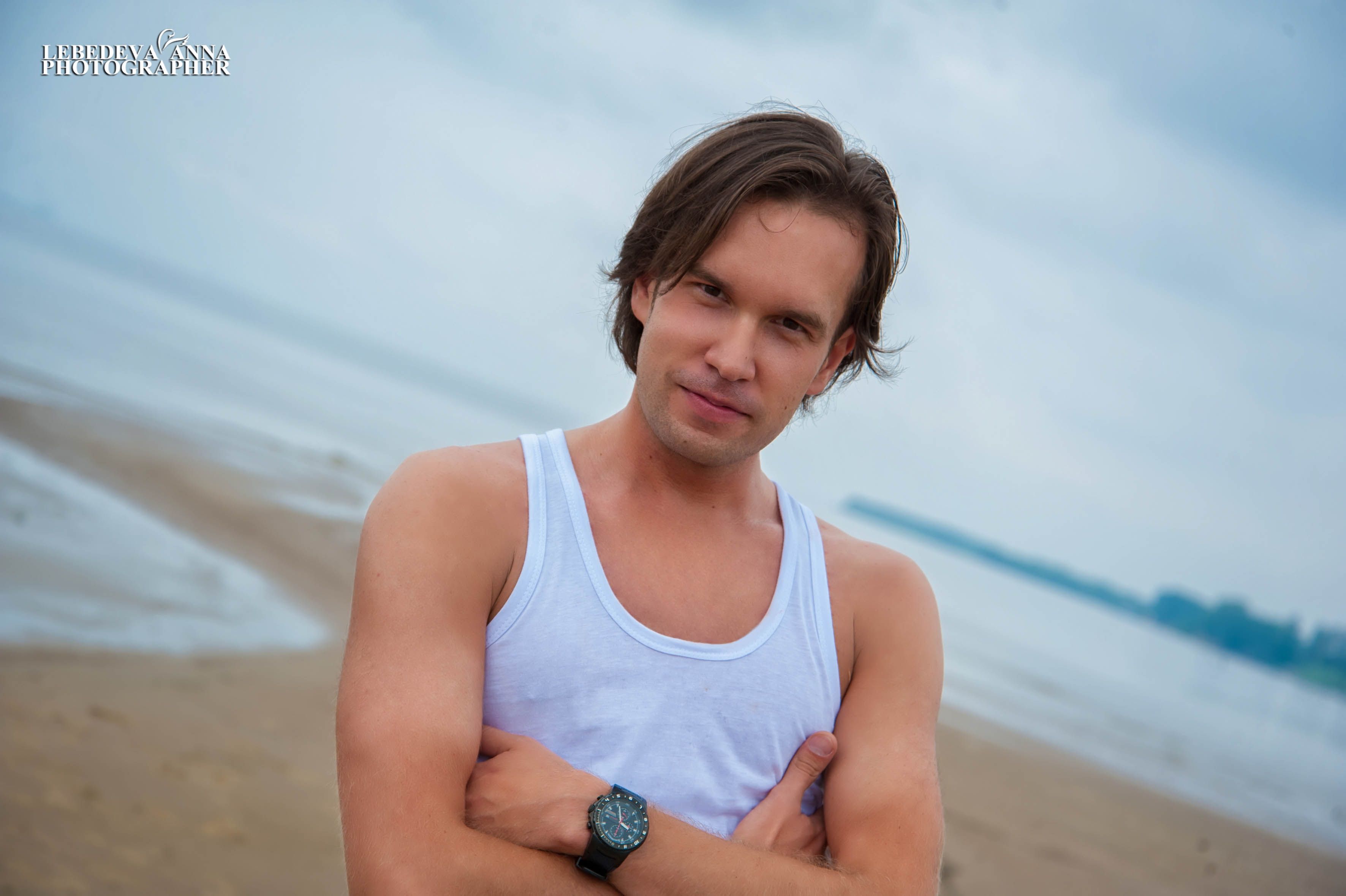 Пляж актеры фото Beach with Actor Alexey Molyanov