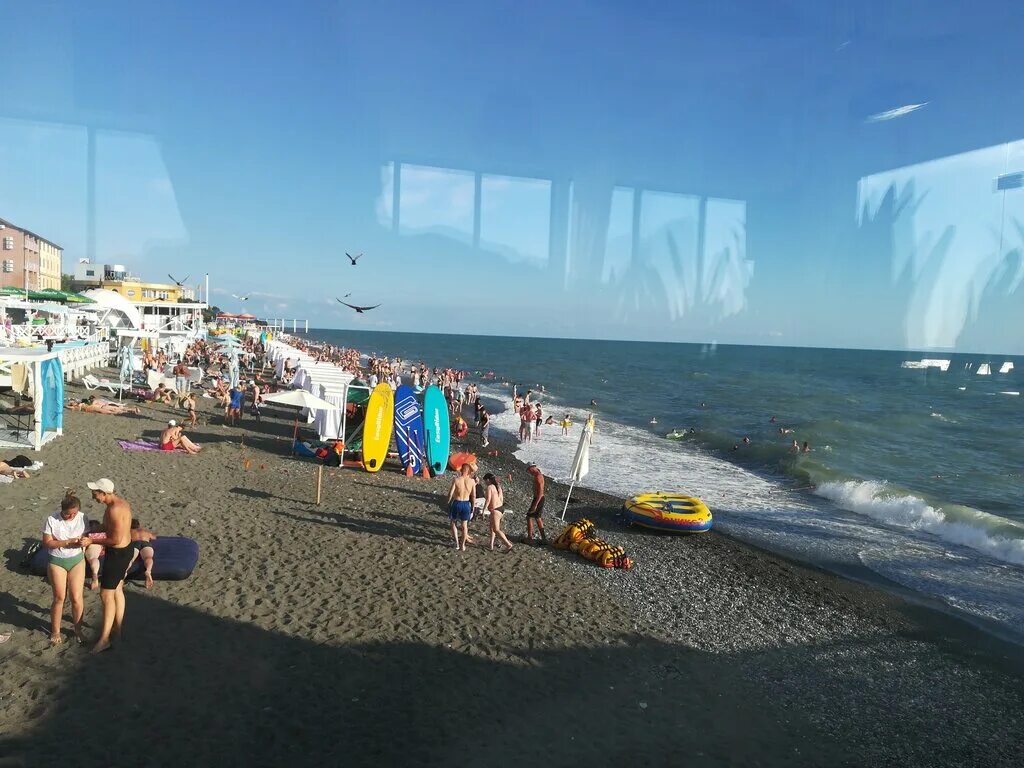 Пляж апельсин адлер фото Panorama: Apelsin, beach, Krasnodar Territory, Sochi, Adler, Tsentralniy Microdi