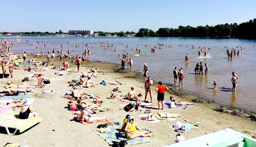 Пляж барнаул фото Городской пляж в Барнауле готов к работе