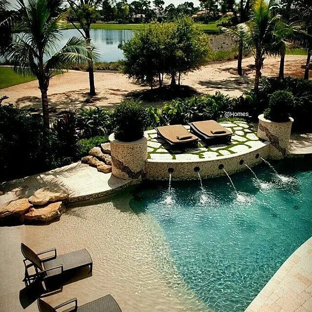 Пляж бассейн фото @home_designing House Design, Beautiful House, Home, Sweet Home Enjoy life, trav