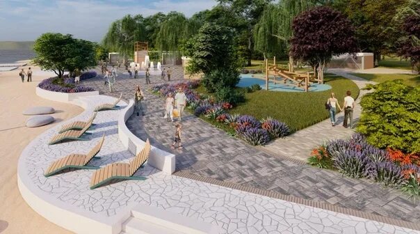 Пляж берега белгород фото Reconstruction of the Central City Beach is carried out for the first time and i