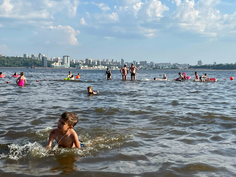 Пляж чувашская республика новочебоксарск фото Левобережный пляж, beach, Chuvash Republic, Cheboksary Urban District, Moskovski