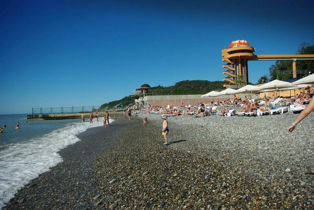 Пляж дагомыс фото Пляж, beach, Russia, Krasnodar Territory, Sochi, mikrorayon Golovinka - Yandex.M
