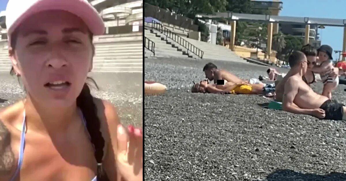 Пляж дрочат фото Жительница Сочи поставила на место девушку, отдыхавшую на пляже без верха купаль