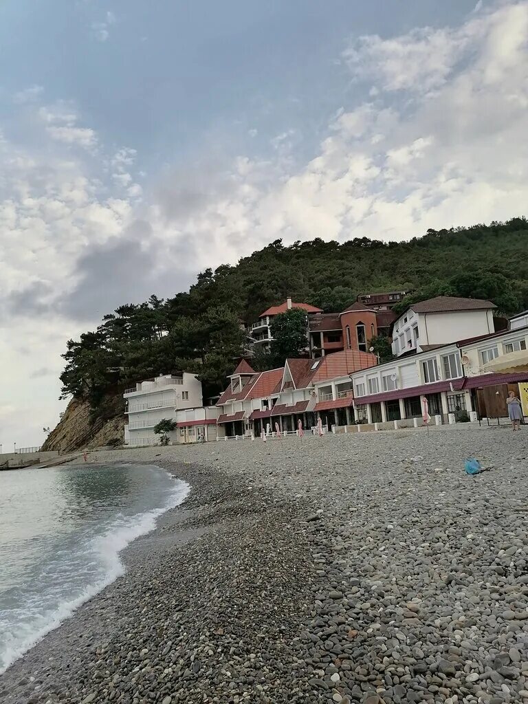 Пляж джанхота фото Панорама: Пляж, пляж, Россия, Краснодарский край, муниципальное образование Горо