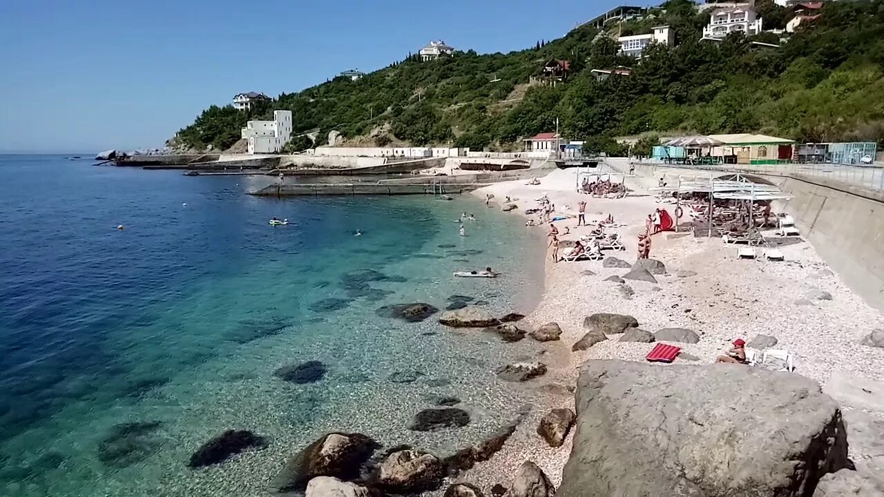 Пляж форос фото Крым. Форос Санаторное Пляж пансионата Форосский берег. - YouTube