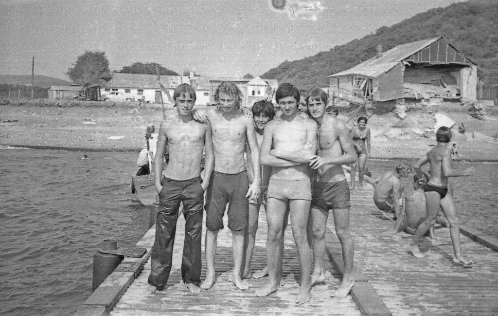 Пляж фото 1970 Сукко фото времен СССР 1970-1980 годов , поселок пляж и местные жители